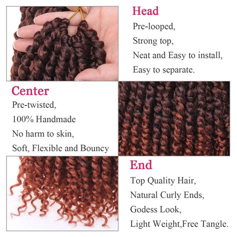 Buy Leeven 10 Inch Pre Twisted Passion Twist Crochet Braids Hair For