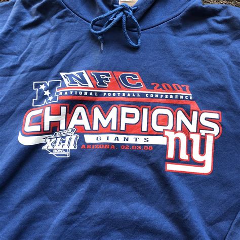 New York Giants Super Bowl Champions Nfl Hooded Depop