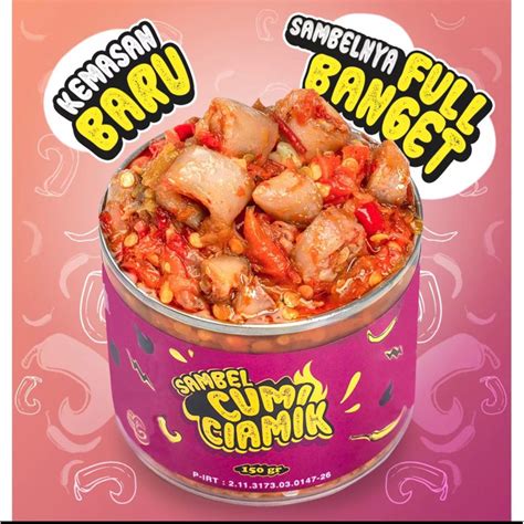 Jual Eat Sambel Cumi Ciamik Kemasan Icip Gr Mas Yangun Shopee