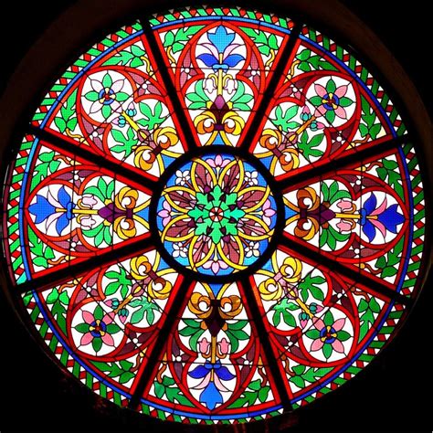 Church Window Or Christian Mandala Stained Glass Art Art Stained Stained Glass Church