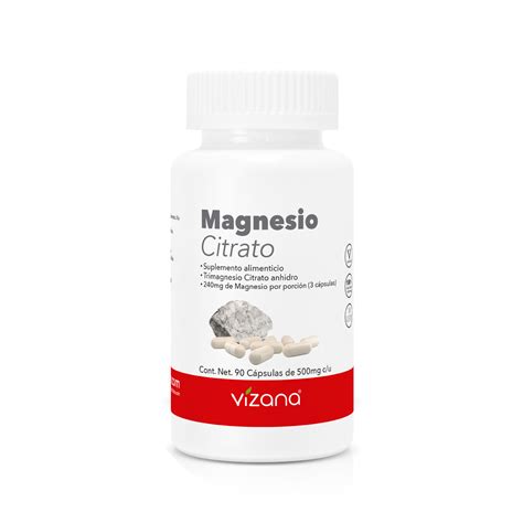 Citrato De Magnesio En Capsulas Vizana 90 500 Mg Farmacia Olivos