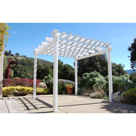 Dura Trel Princeworth Ft In X Ft In White Vinyl Pergola