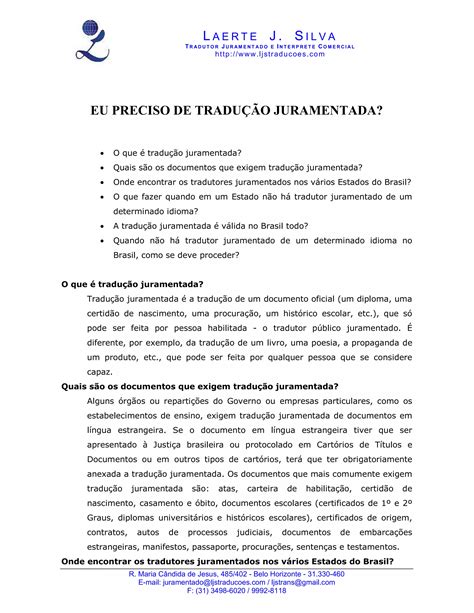 Como Achar Um Tradutor Juramentado Pdf