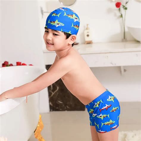Children swimwear ins boy handsome swimming trunks infant children suit ...