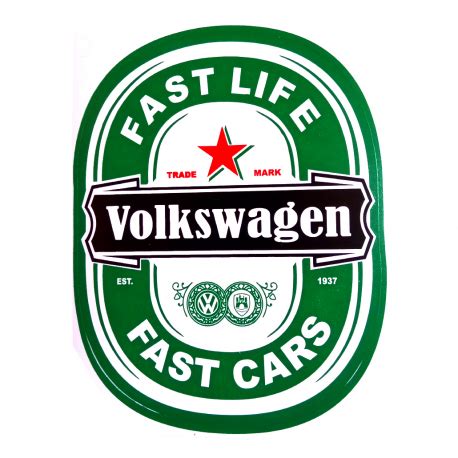 Calcomanía Externa de Vinil con Logo Cerveza Volkswagen Refaccionaria