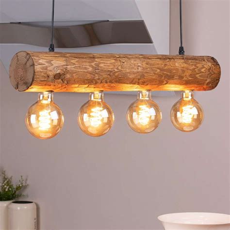 Rustykalna LAMPA wisząca TRABO SIMPLE 69880404 Spotlight drewniana