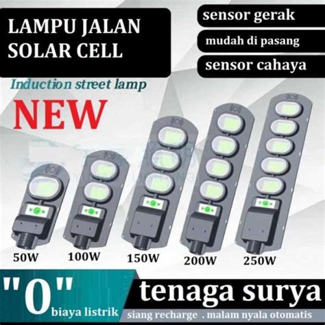 Jual Lampu Jalan Solar Sel Matahari W Watt Pju Panel Surya Pju