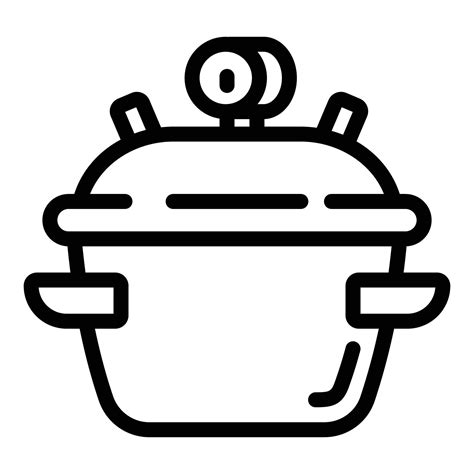 Cooker Icon Outline Style Vector Art At Vecteezy