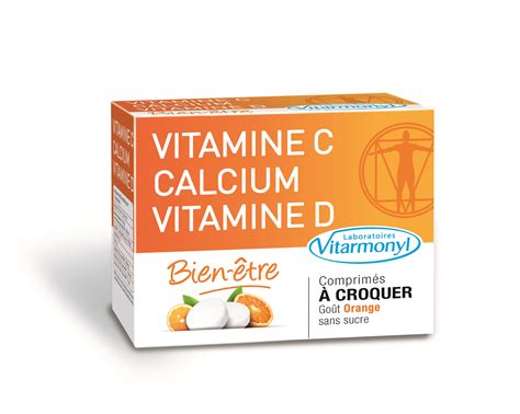 VITARMONYL VITAMINE C CALCIUM VITAMINE D A CROQUER NaturéBio