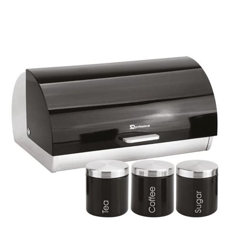 SQProfessionalLtd SQ Professional Gems Roll Top Bread Bin And Canister