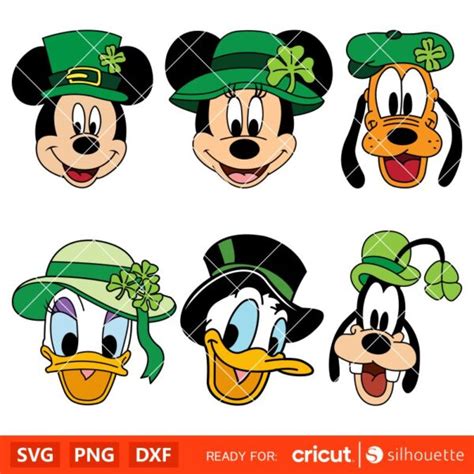 St Patrick Mickey And Friends Bundle Svg Lucky Svg St Patricks Day