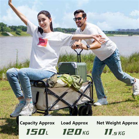 Outdoor Camping Cart Portable Foldable Picnic Camp Cart Table Board