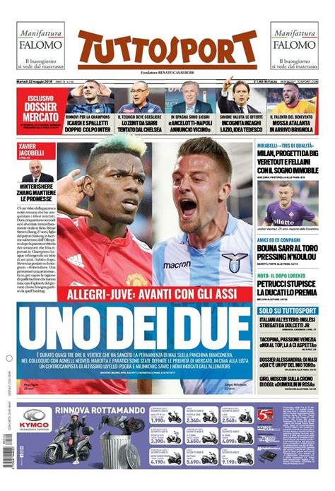 Tuttosport: Allegri continues with Juve, asks for one of Pogba or Milinkovic-Savic. - Which one ...