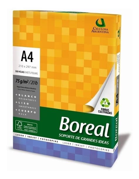 RESMA BOREAL A4 500 HOJAS 75G M2 Grupo Printing