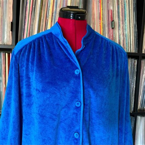 Vintage Swim Vibrant Royal Blue Coverup Beach Resort Swim S Disco