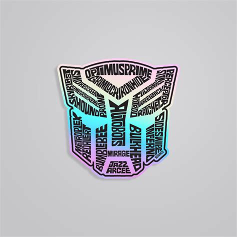 Transformers Logo Holographic Sticker – Roll Out in Shimmering Autobot Style