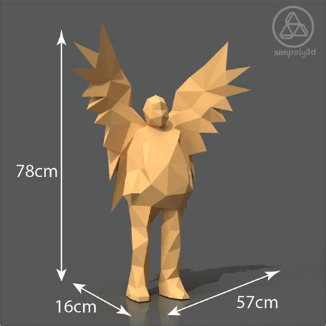 Figure06 Paper Craft Digital Template Origami Pdf Svg Dxf