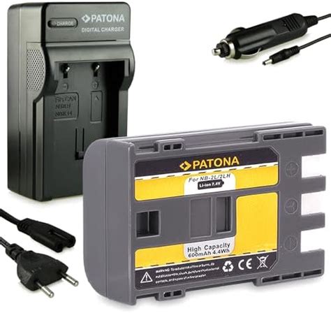 Patona Nb L Batteria Con Caricabatteria Compatibile Con Canon