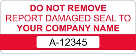 Destructible Quality Control Seals Custom Security Seals