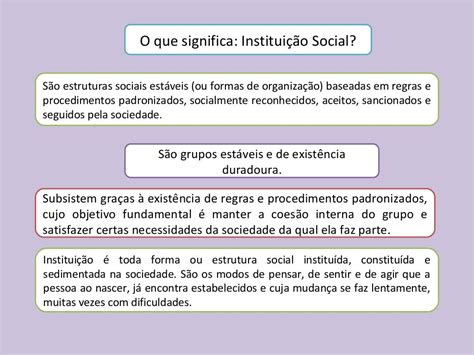 Instituição O Que É - Exemplo De Instituição Social - FDPLEARN