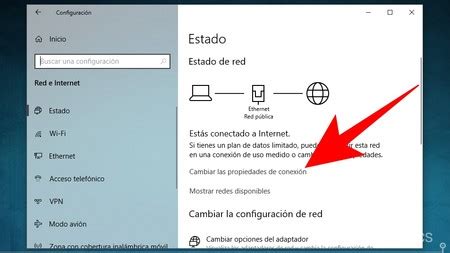 ℹ Cómo cambiar la configuración de red e Internet