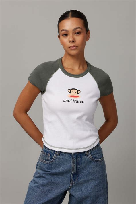 Paul Frank Raglan Curve Hem Graphic Tee