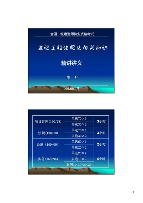 2013陈印一级建造师法规精讲班讲义全word文档在线阅读与下载无忧文档