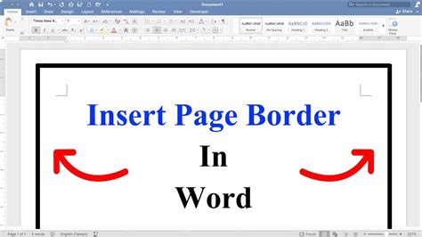 Where To Insert Page Border In Word Free Word Template