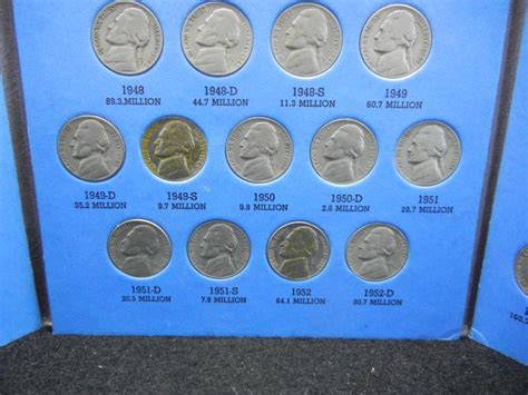 Lot Complete Jefferson Nickel Book From 1938 To 1964 The Lot