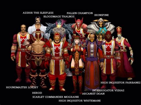 The bosses of scarlet monastery | World of warcraft, Croisade