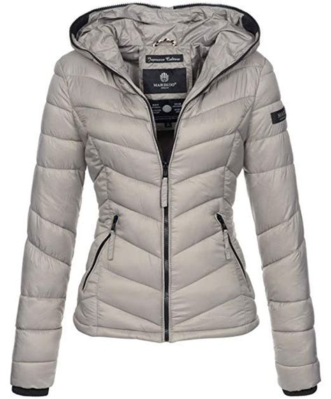 MARIKOO Damen Jacke Steppjacke Winter Übergangsjacke gesteppt Herbst