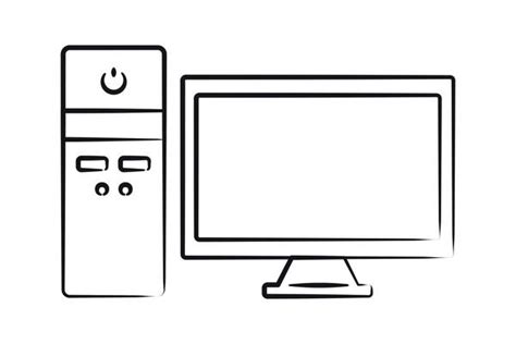 Single Line Computer Vector Art, Icons, and Graphics for Free Download