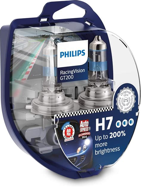 Philips Racing Vision GT200 H7 Headlight Bulb 200 Double Set