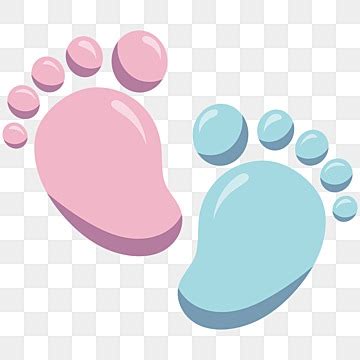 Cute Blue Baby Footprints