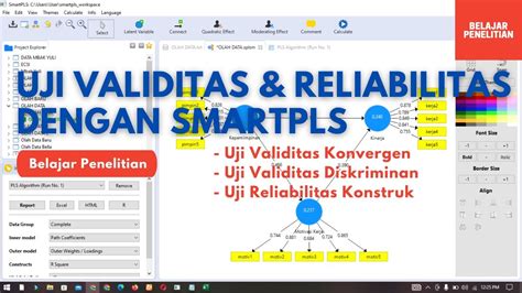 Uji Validitas Dan Reliabilitas Dengan Smartpls Validitas Konvergen