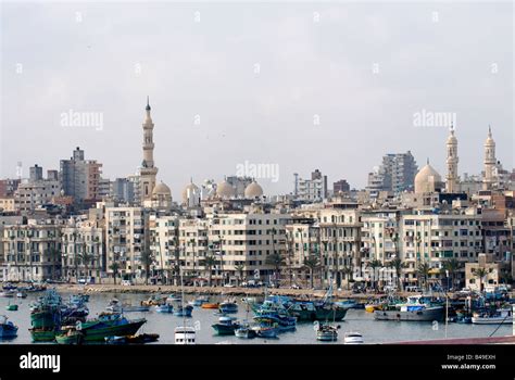 The skyline of Alexandria Egypt Stock Photo - Alamy