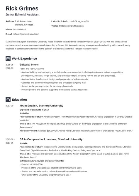 High School Student Resume Template For College