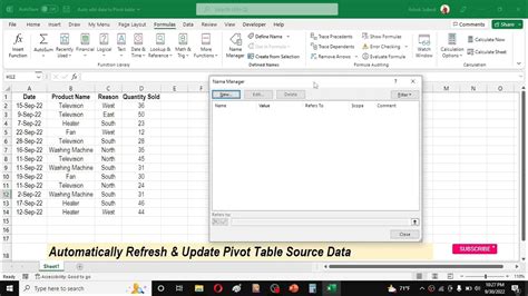 How To Auto Update New Data And Refresh Pivot Table Report In Excel