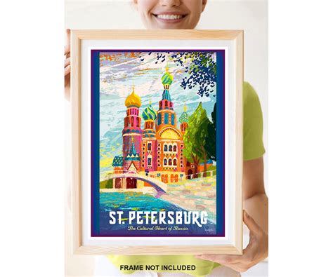 Reprint Of A Vintage Travel Poster To St Petersburg Russia Etsy