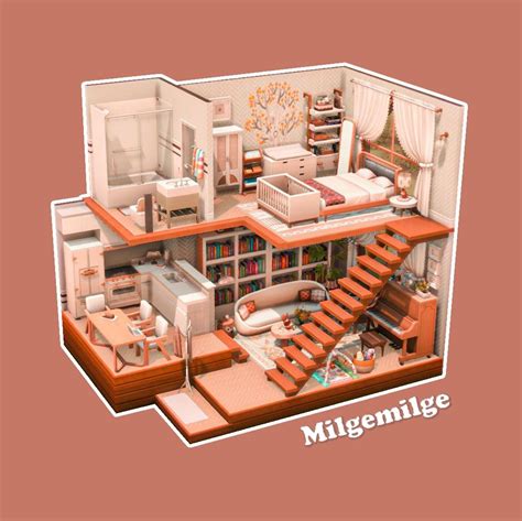 Loft House Sims 4 Dollhouse Sims 4 House Building Sims 4 House Plans