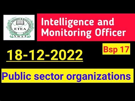 Intelligence And Monitoring Officer Papper Psp Public