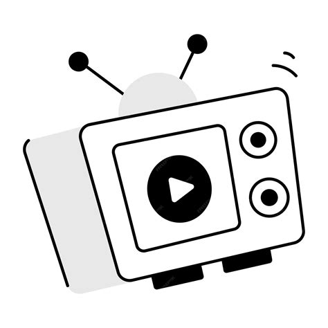 Premium Vector | Tv advertising hand drawn icon