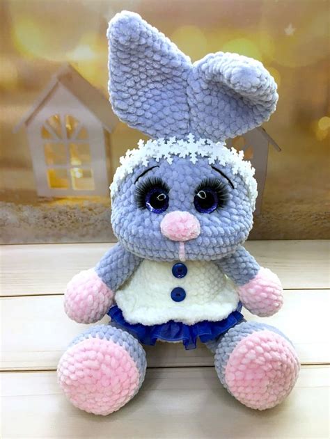 PDF Зайка Снежинка крючком FREE crochet pattern Аmigurumi toy