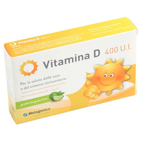 Integratore Vitamina D 400 U I 84 Compresse Masticabili Metagenics