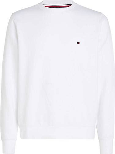 Tommy Hilfiger Herren Sweatshirt Flag Logo In Wei Bestellen