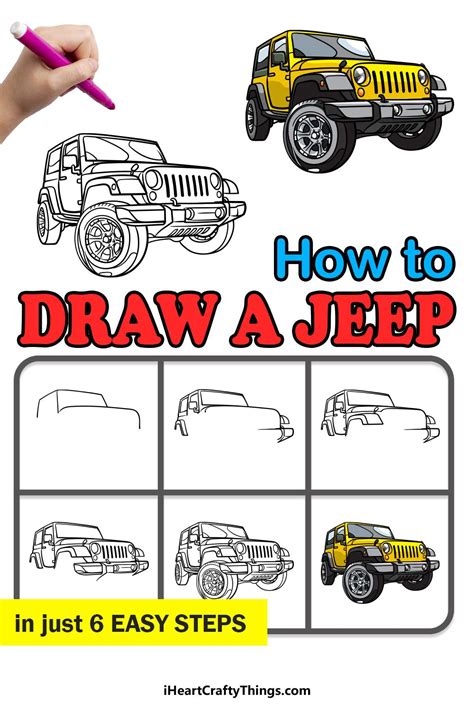 How To Draw A Jeep A Step By Step Guide In 2024 Step By Step