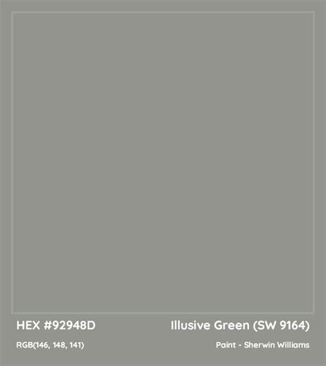 Hex 92948d Illusive Green Sw 9164 Paint Sherwin Williams Color