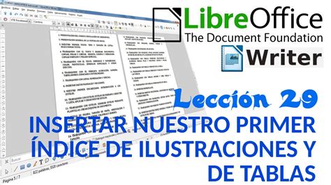 Tutorial Libreoffice Writer Insertar El Ndice De Ilustraciones