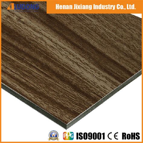 Nano Pvdf Coated Mm Fireproof Wooden Aluminum Composite Panel