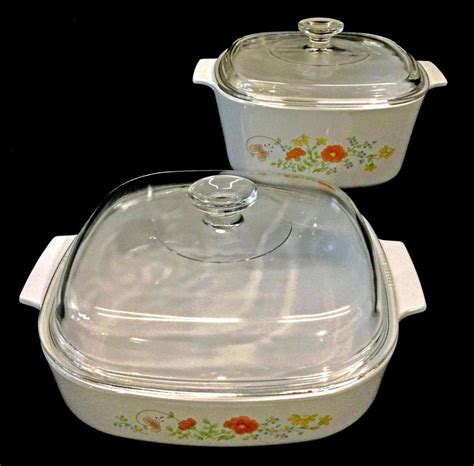 Lot - (2) Corning Ware Casserole Dishes